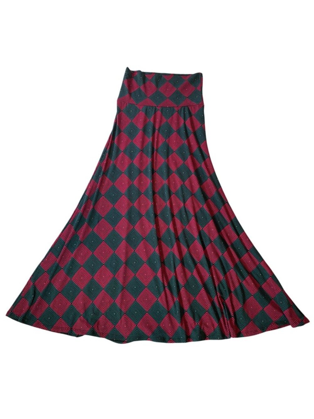 NWT LuLaRoe Maxi Skirt Red & Black Diamond Pattern Small